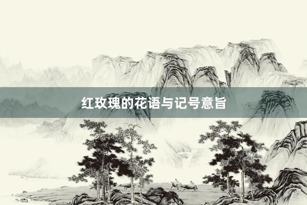 红玫瑰的花语与记号意旨